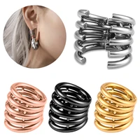 vankula 1pc ear tacker ring lobe cuff ear gauge plugs ear tunnels stretcher lobe weights clip on cartilage body jewelry women
