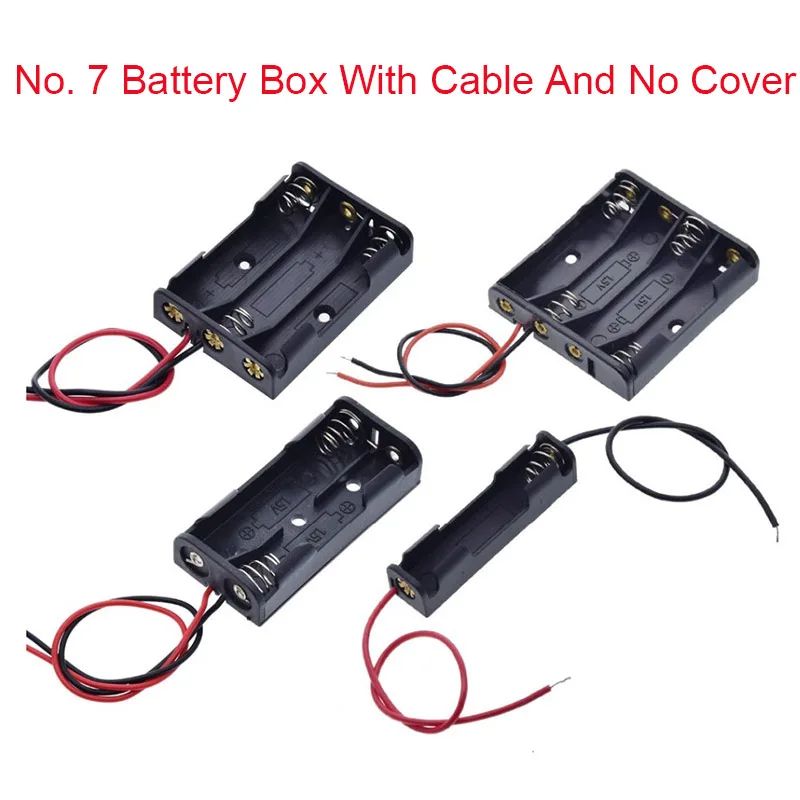 

Коробка для хранения батарей AAA № 7, 2 шт., кронштейн с 1, 2, 3, 4 слотами, коробка для батарей, «сделай сам», Стандартная зарядка аккумулятора, чехол