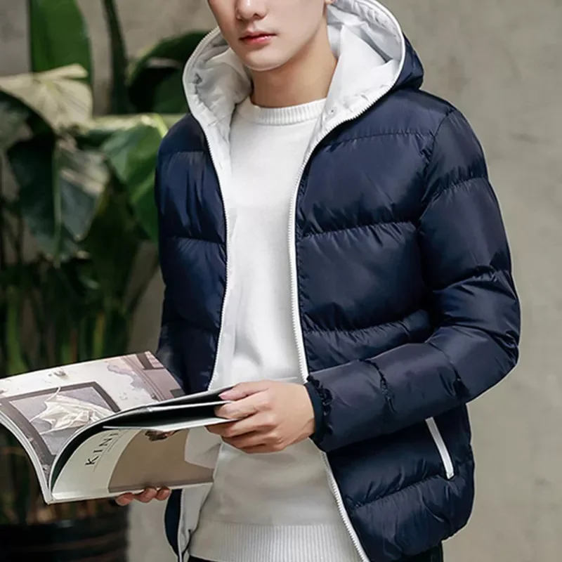 Jaqueta Masculino Slim Fit Hooded Fashion Overcoats Plus Size 4X Cotton Down Jackets Men Winter Casual Outerwear