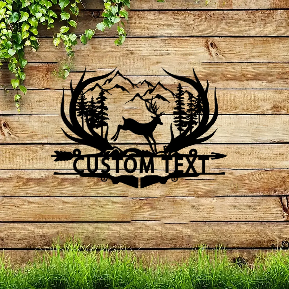 Персонализированный Металлический Настенный знак с оленем на