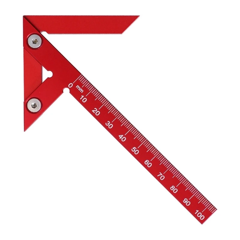 

K1KA Aluminium Alloy Try Square Triangles Carpenters Square Ruler for Woodworking