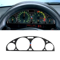 carbon fiber car instrument panel decorative frame dashboard cover stickers trim for bmw e46 m3 1998 2005 interior accessories
