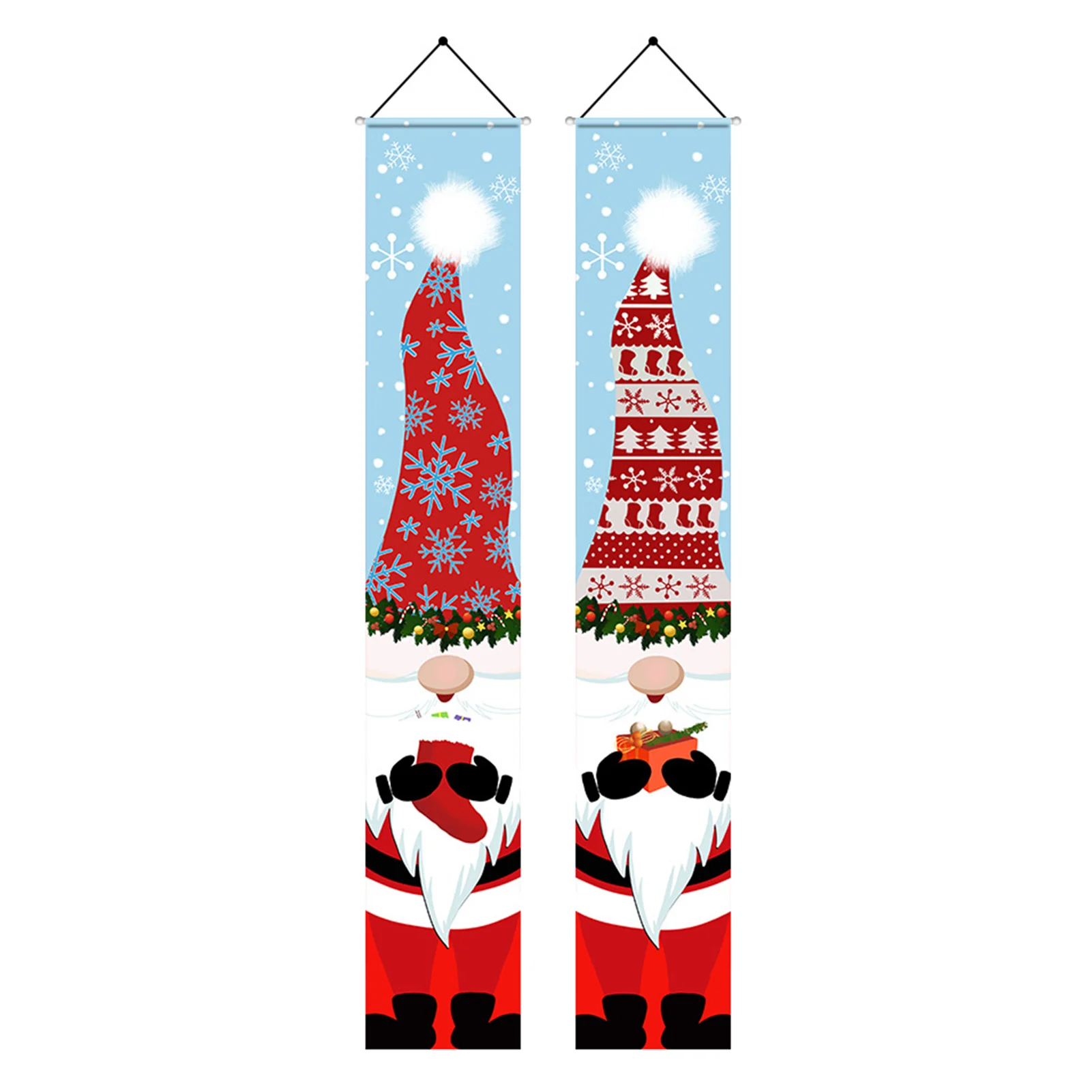 

Christmas Door Hanging Banner with Pattern Santa Claus Gift Banner for Wall Door Christmas Party