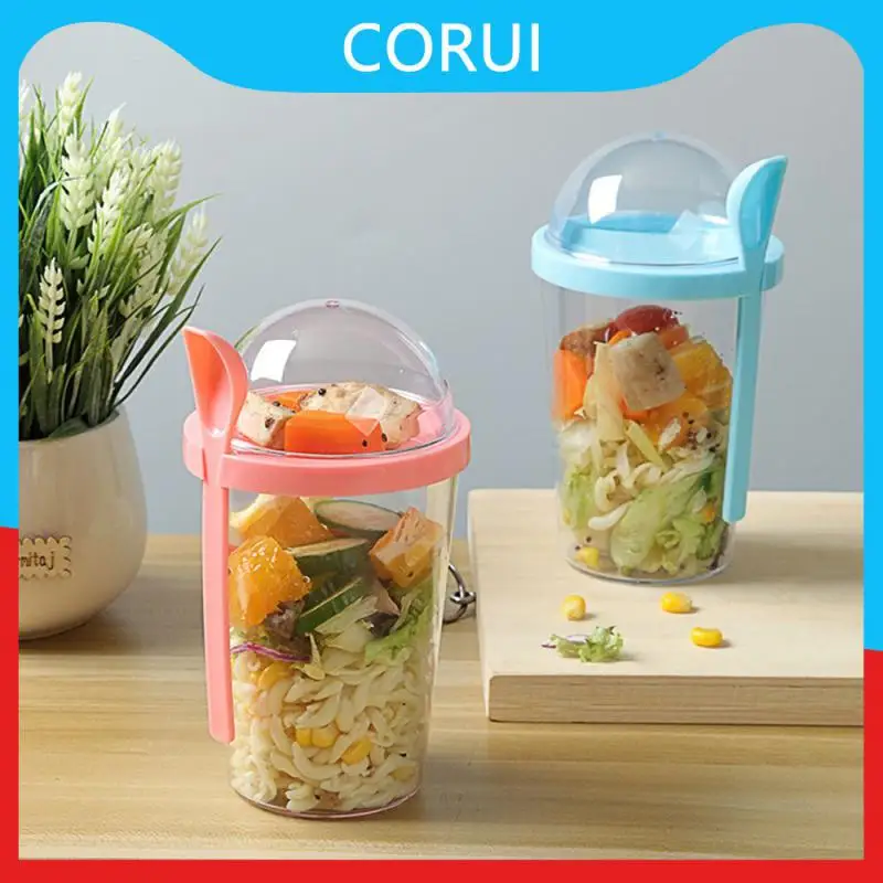 

Salad Cup No Cross Flavor Modern Style Oat Cup Reusable Dry Wet Separation Portable Milk Slimming Cup Sealed Container Set