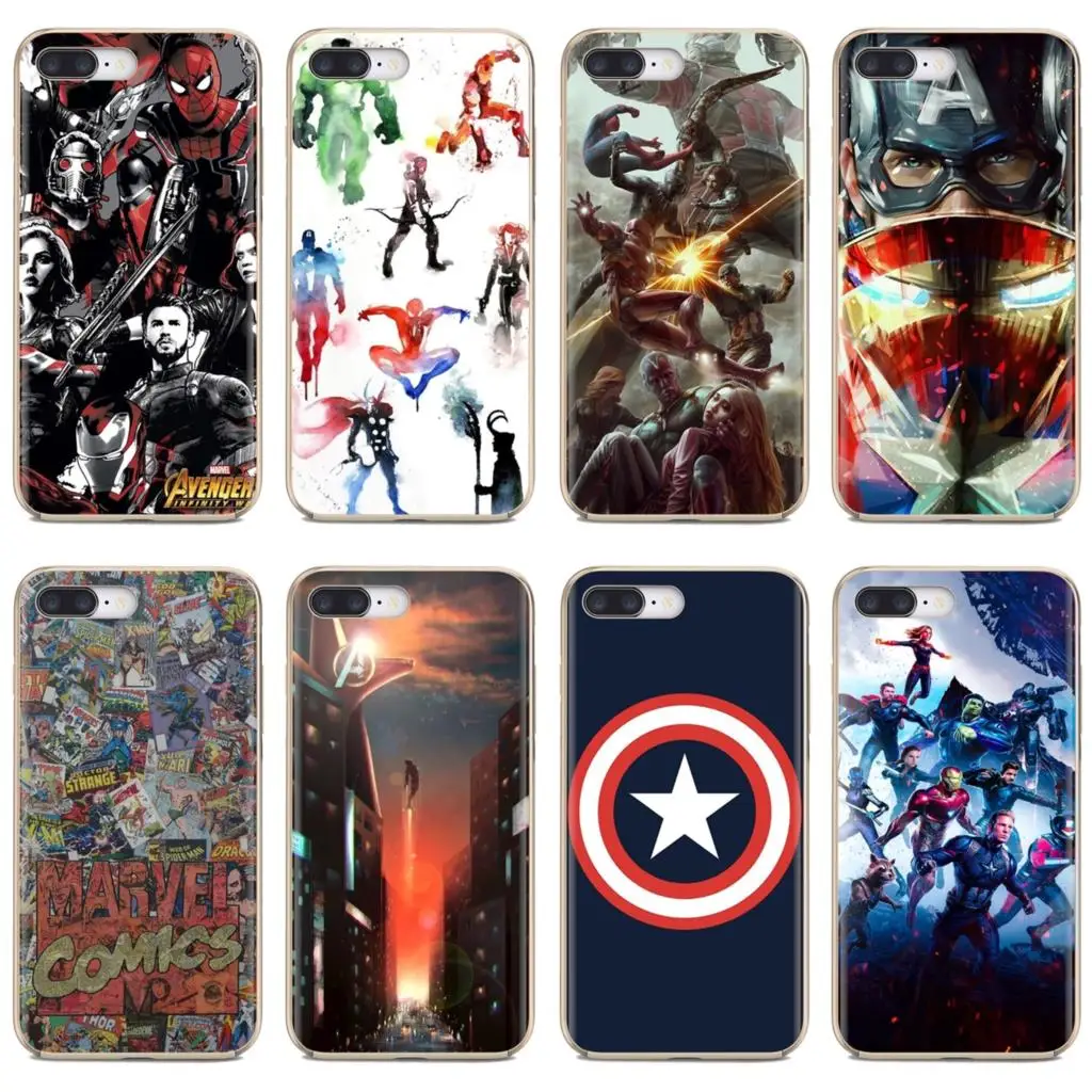 

For Samsung Galaxy Note 10 20 A3 A5 A6 A7 A8 A9 J7 J6 J4 Plus 2016 2018 2017 Phone Soft Case Avenger Captain America Iron