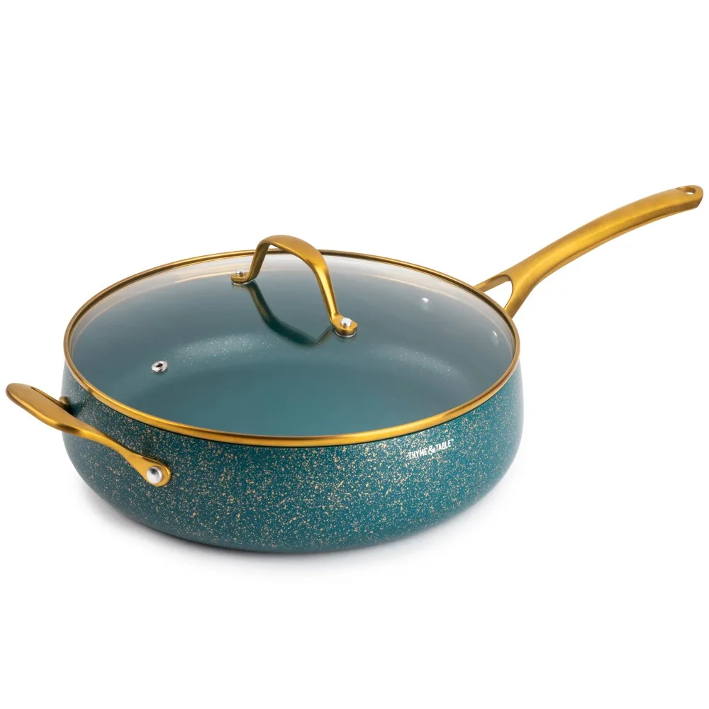 

Thyme & Table Nonstick 5QT Saute Pan, Peacock Blue