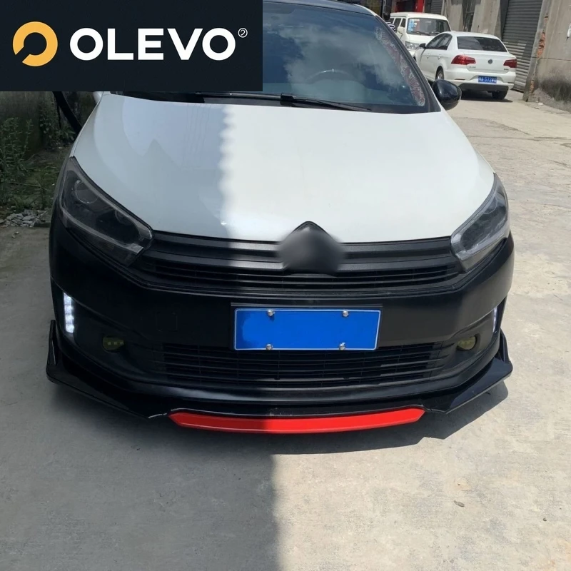Фото Новый для Citroen C-quatre C4 C4L, передний бампер, спойлер, диффузор, протектор, АБС-пластик, материал, аксессуары, комплект кузова, новый №3