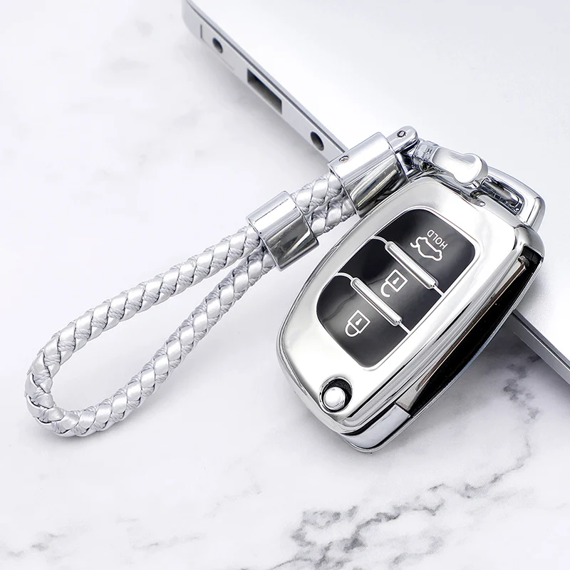 

Мягкий ТПУ чехол для автомобильного ключа с откидной крышкой брелок для Hyundai I10 I20 Ix25 Ix35 Elantra Solaris Sonata Santa Fe Sport Tucson Protector