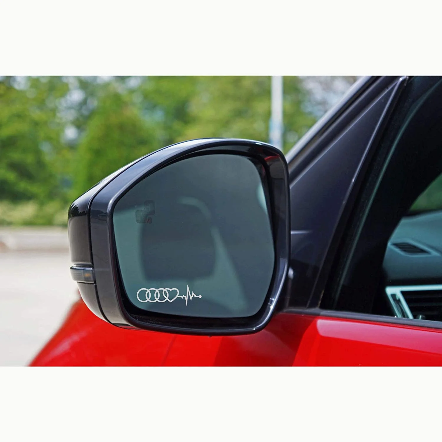 

For Autodome Sticker Ring Heart Aerobic Exercise Bag 6 Unit Acid Vinyl Car Rearview Mirror for Audi