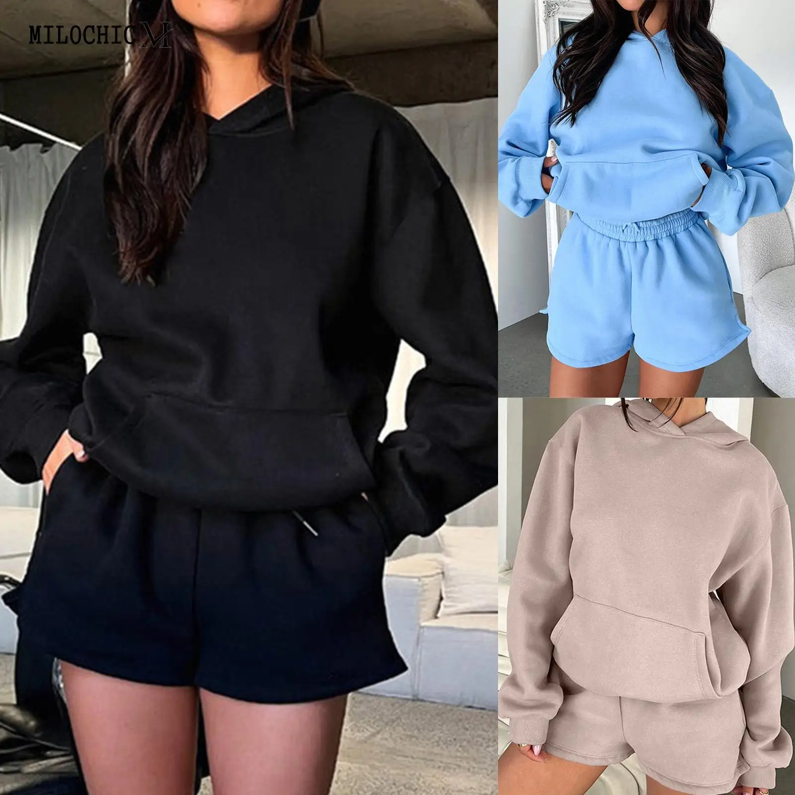 

Womens Oversized Sweatshirts HoodiesTrendy Queen Pullover Fall Fashion Outfits 2023 Y2k Clothes Comfy Solid Color Fall Tracksuit