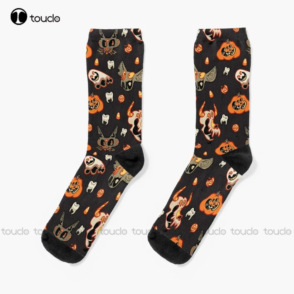 

Halloween Pattern Socks Halloween Soft Socks 360° Digital Print Christmas New Year Gift Unisex Adult Creative Funny Socks New