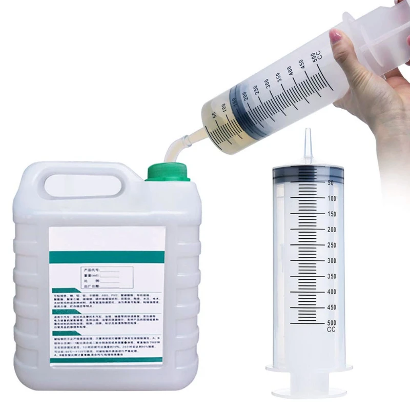 

Capacity With Fluid Syringe Water Measuring Washable Ink 200-500ml Oil Reusable Large Hose 50cm For Suction 100cm Injector Pump