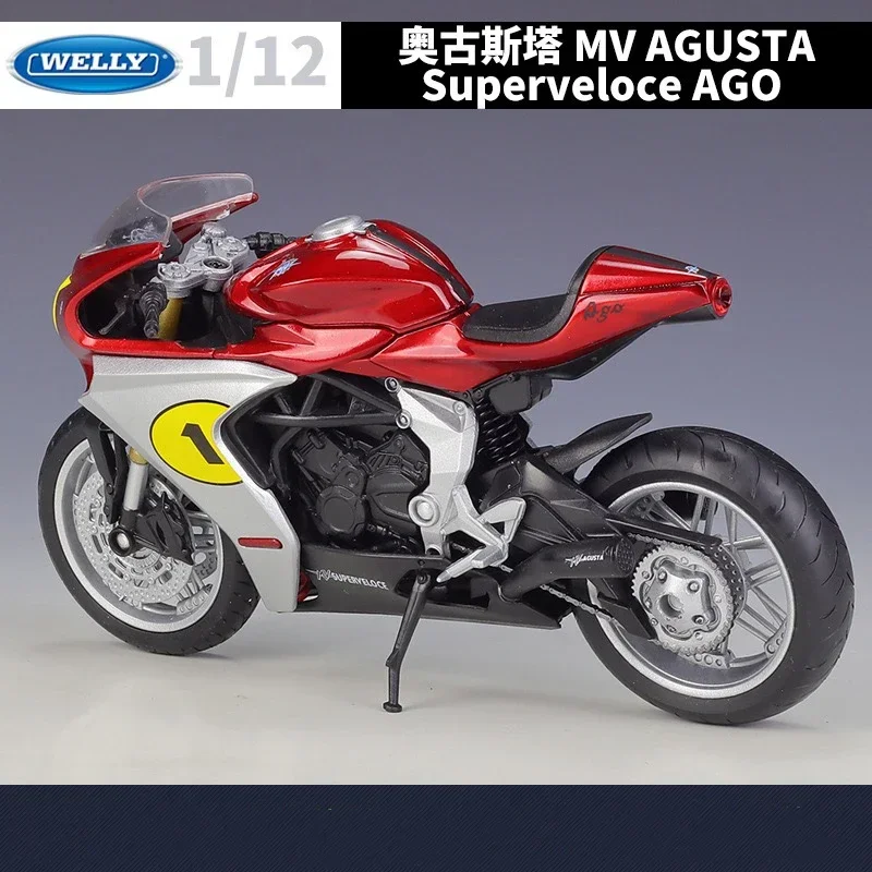 Модель мотоцикла WELLY 1:12 2022 мВ AGUSTA суперскоростная из сплава подходит для детских