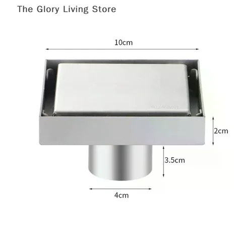 Решетка для слива HUXUAN 100*100 мм нержавеющая сталь