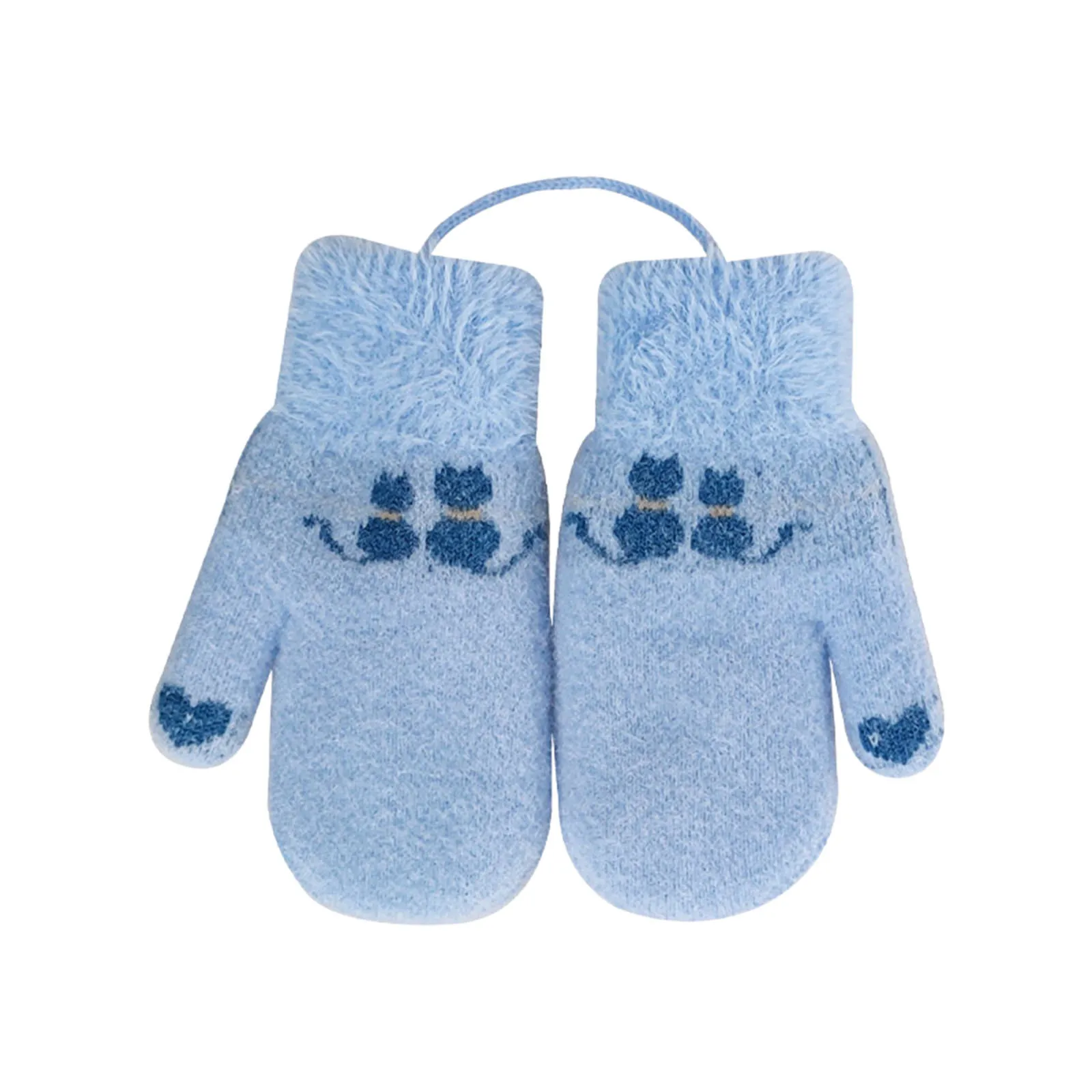 

For Kids Gloves Kintted Warm Mittens Winter Infant Ski Snow Gloves Girls Gloves For Baby Boys Snow Kids Gloves & Wool Lined