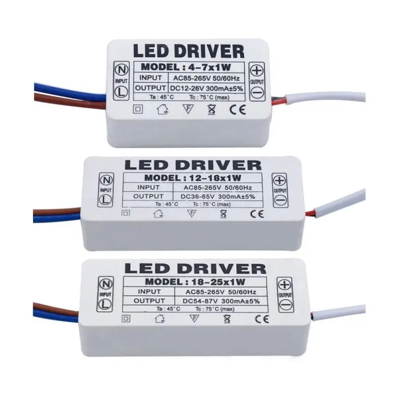 

Hot Sale High Quality Led Driver1W 3W 5W 7W 12W 18W 20W 25W 36W for Led Power Supply Unit Ac85-265V for Led Lighting Transformer