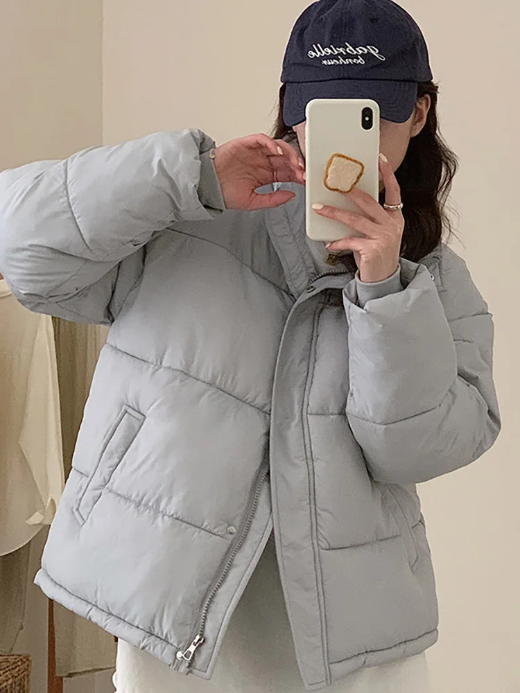 MEILLY DOLPHIN 2023 Short Thick Cotton Padded Puffer Jacket Winter Women Stand Collar Zipper Parkas Women's Coat Winter Outwear