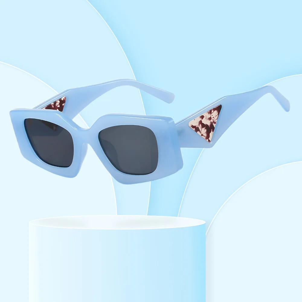 

New Fashion Women Men Luxury Brand Square Sunglasses Vintage Oversized Sun Glasses Female Big Frame Uv400 Shades Black