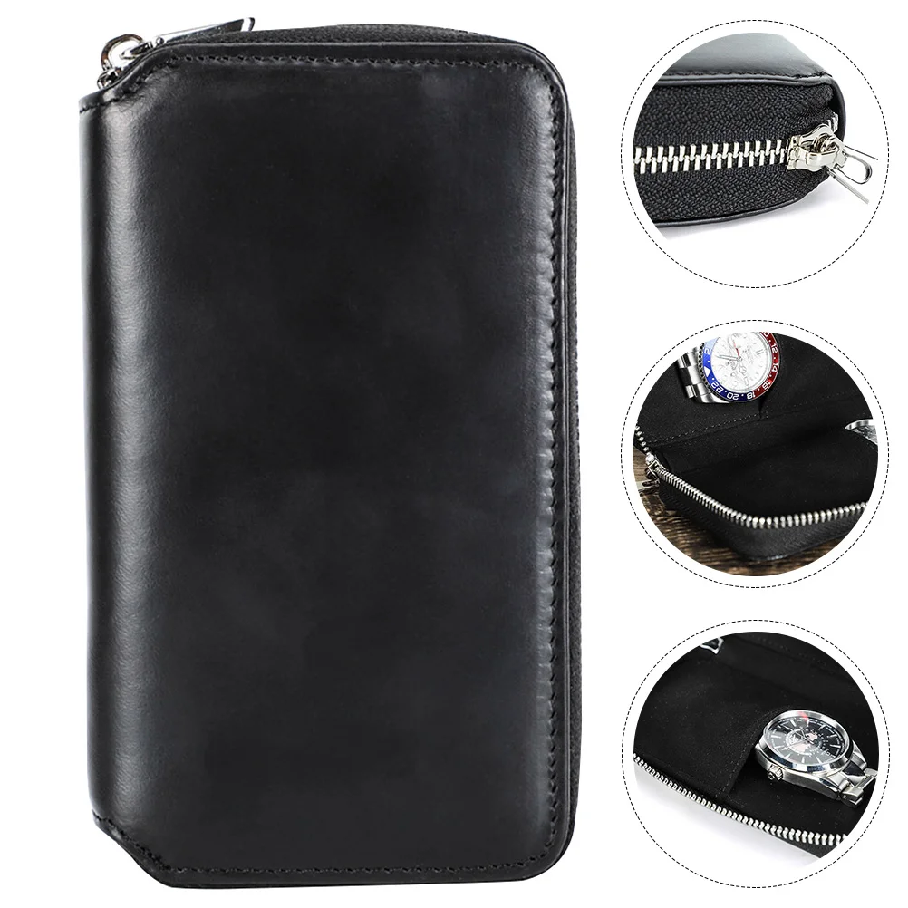 Watch Case Box Travel Organizer Display Packaging Household Retro Outdoor Bag Zipper Gift Storage Portable Pouch