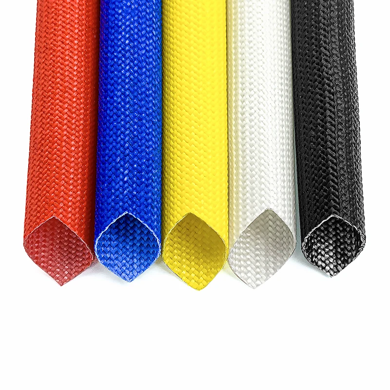 

200-градусный плетеный рукав из стекловолокна, огнестойкий силиконовый полимерный изоляционный шланг, изоляционный кабель, защитная трубка, 1,2 кВ ~ 1,5 кВ