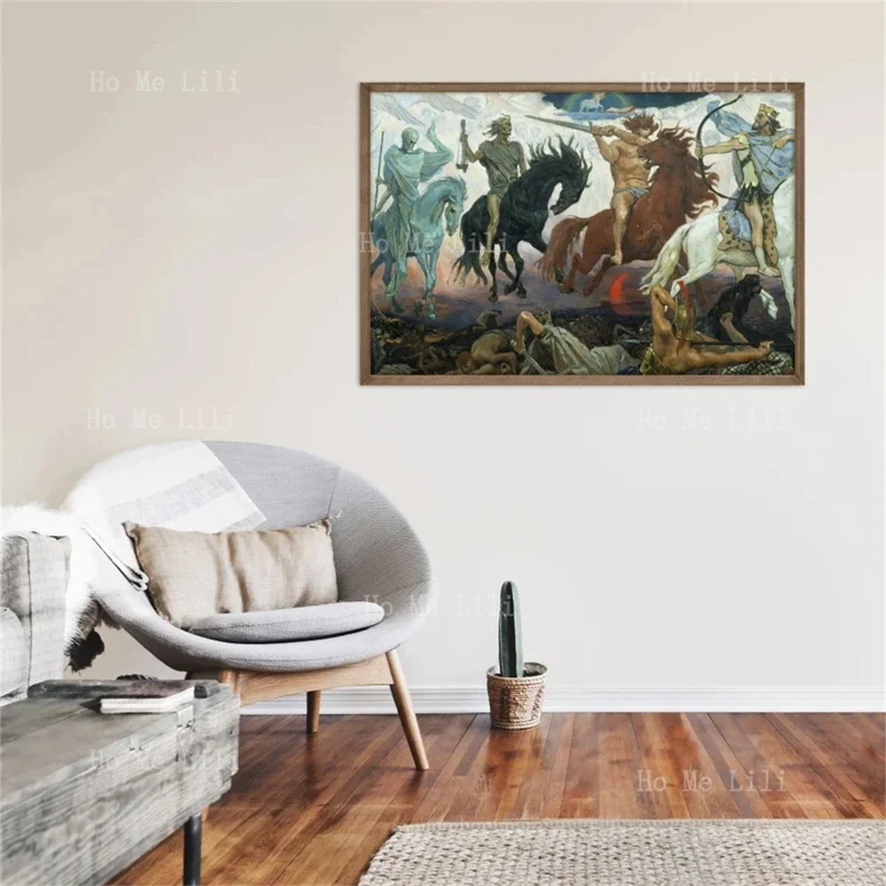 Виктор Михаилловч Васнецов Четыре всадника Апокалипсиса Картина Фото Плакат