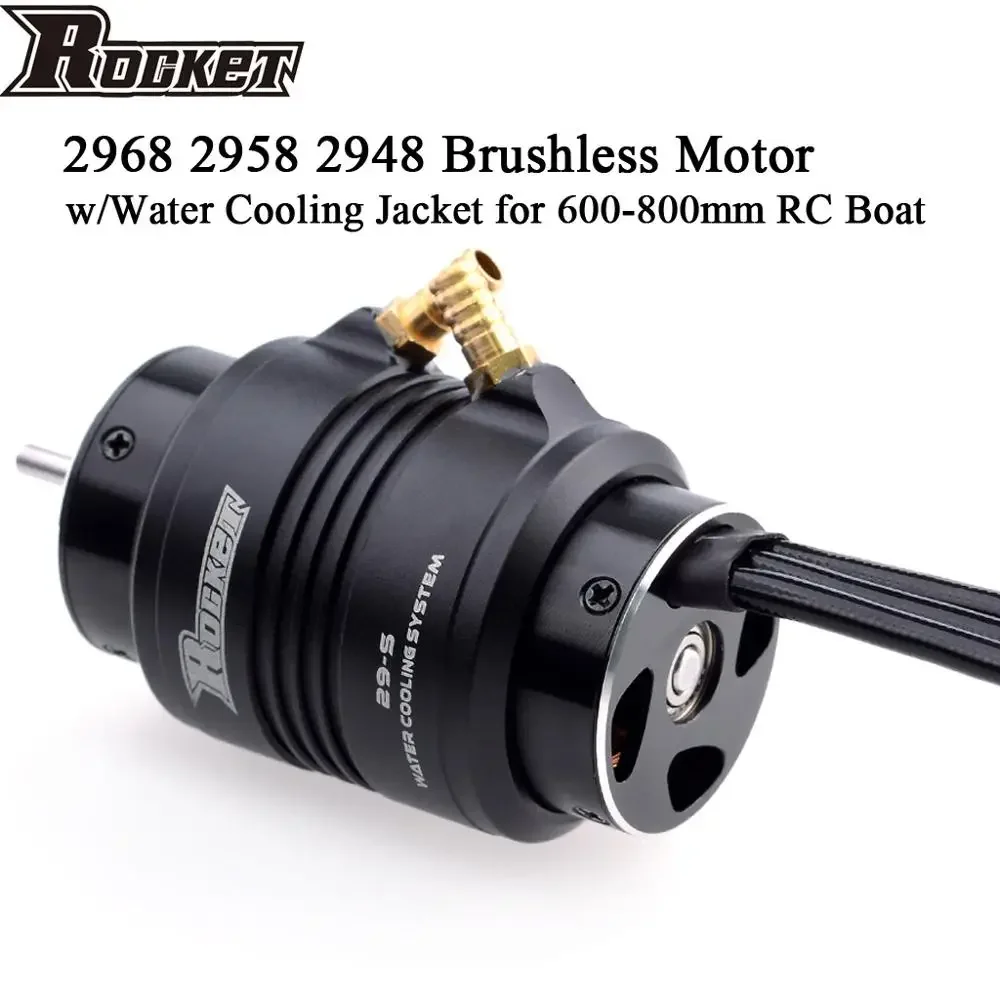 Фото Мотор UniFlyRocket 2968 2958 2948 3400KV 3450KV 3800KV 4800KV с водяным охлаждением для радиоуправляемых лодок Feilun FT011 FT012 600-800 мм №2