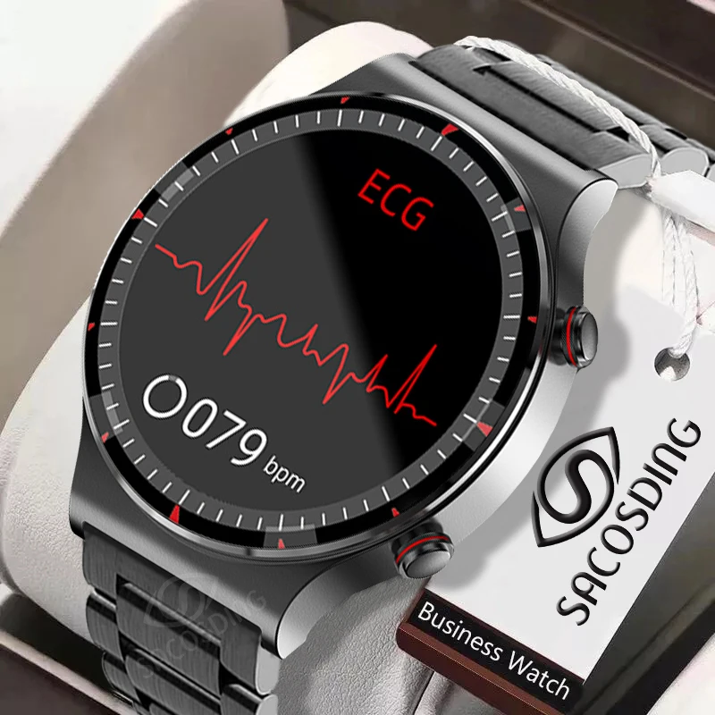 

New ECG PPG Smart Watch Men Automatic Infrared Blood Oxygen Heart Rate Blood Pressure Watch Health Smartwatch For Xiaomi Huawei