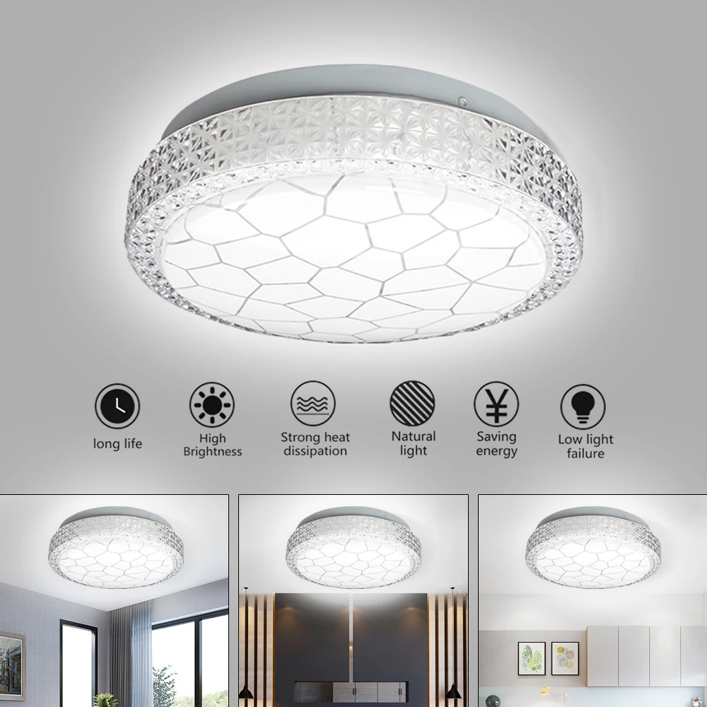 

Surface Fixtures LED Ceiling Lights 12/18/24W Modern Ceiling Lamps 6500K for Living Room Bedroom Dining Room lampara techo