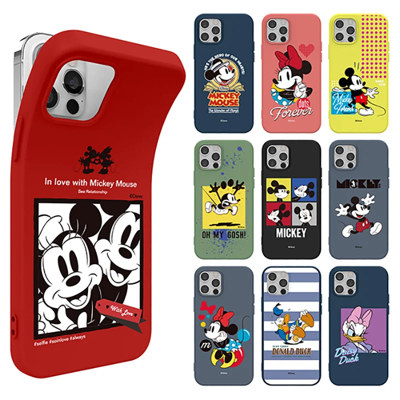 

Suitable for 12 iphone 13promax Liquid Silicone 11 Mobile Phone Case Iphone Protective Case Anti Falling Donald Duck Daisy