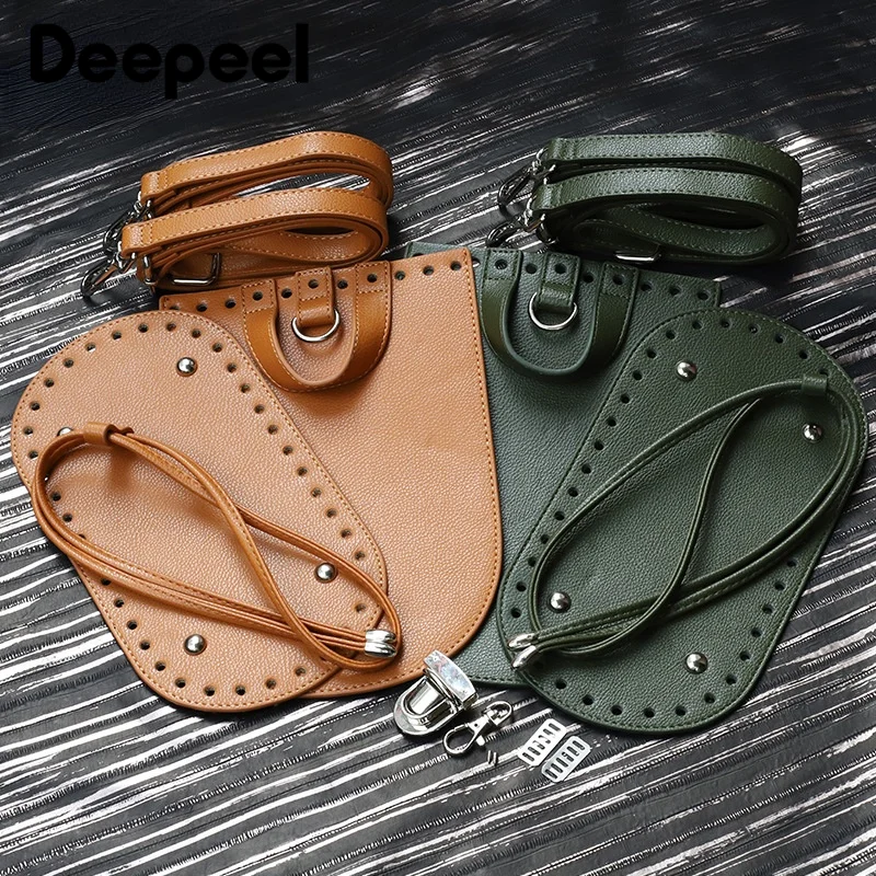 

1Set Deepeel 14X26cm Women Backpack DIY Bag Bottom Shoulder Strap Sewing Set Material Hand-woven Bags Handle Parts Accessories