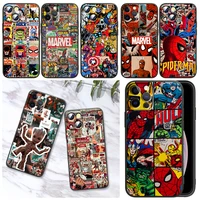 avengers superhero poster phone case for iphone 11 12 13 mini 13 14 pro max 11 pro xs max x xr plus 7 8 silicone cover
