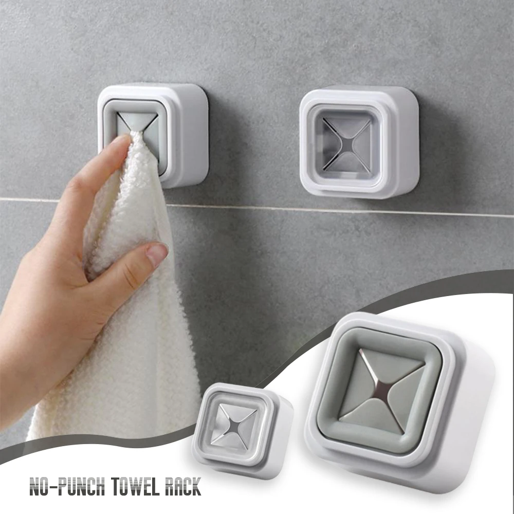

Kitchen Towel Hooks Easy Installation Wall Mount for Bathroom Towel Holders Waterproof Towel Plug No Punching Durable RERI889