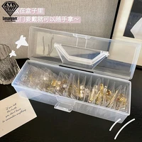 portable transparent jewelry box dustproof display stand cases large capacity necklace earring storage box with pvc bag