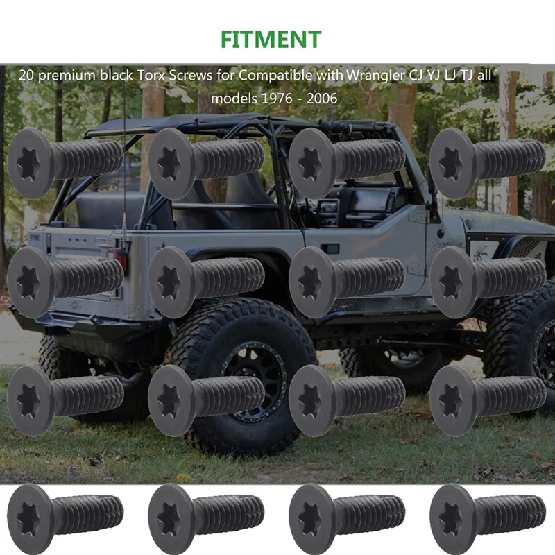 Винты Newtorx болты для Jeep Wrangler CJ YJ LJ TJ 1976-2006 замена дверей лобового стекла рулонной