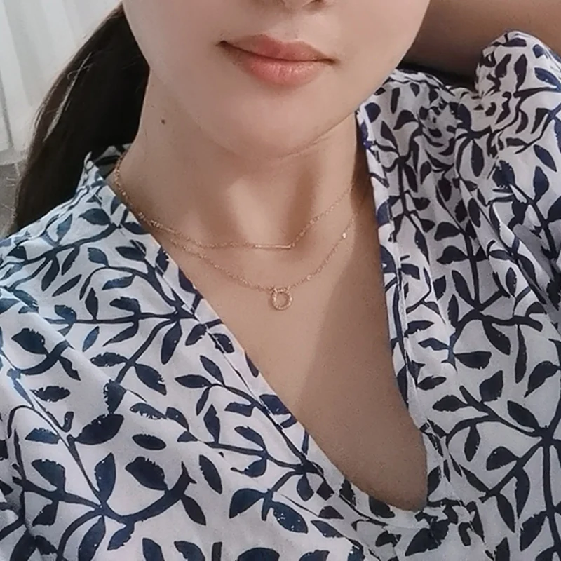 

925 Sterling Silver Necklace For Women 2023 Summer Double Layer Hoodie Minority Light Luxury Senior Collarbone Sweater Chains