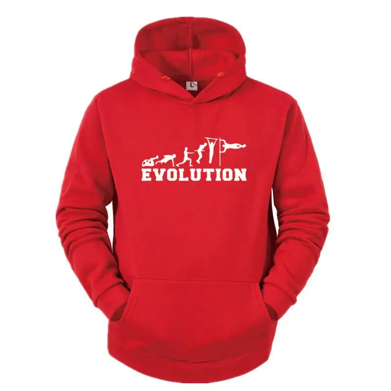 

Streetwear Men's Fashion Fitness Hoodies Top Evolution Calisthenics Print Hoodie Autumn Casual Long Sleeve Pocket Sweatshirt