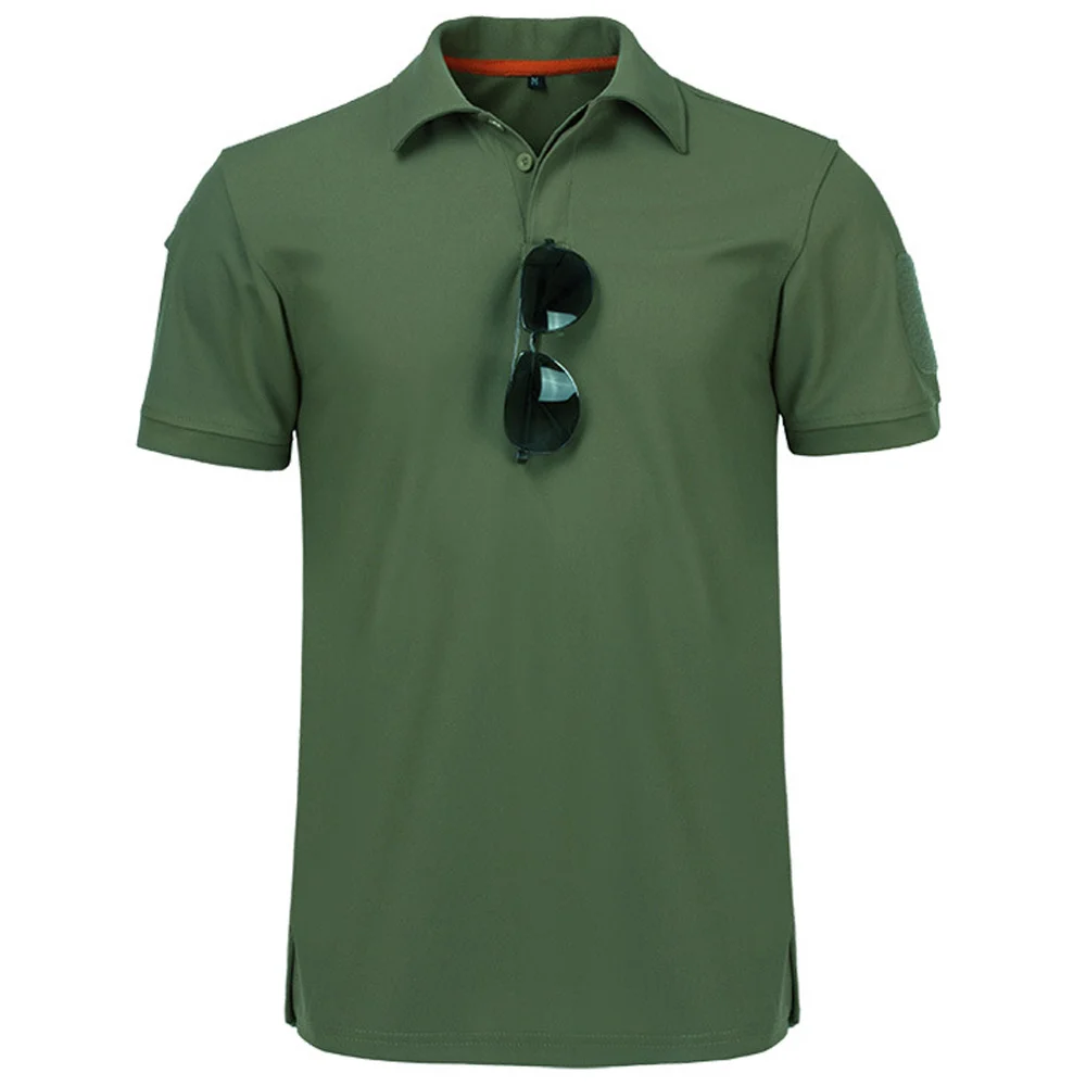 

Футболка мужская тактическая, брендовая Водонепроницаемая быстросохнущая рубашка-поло с коротким рукавом, топ Amry, уличная одежда, лето