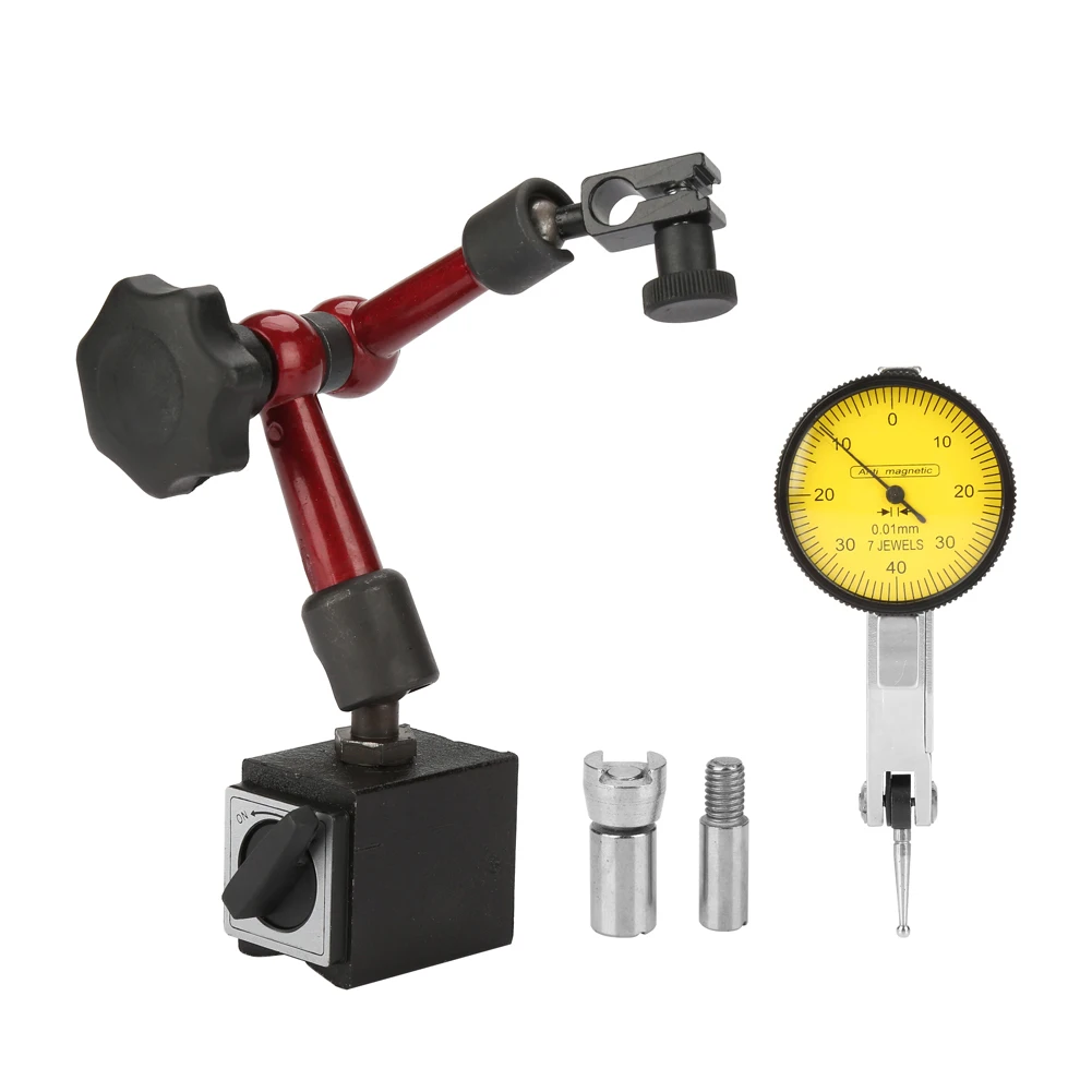 

Flexible Strong Magnetic Gauge Stand Base Holder + Lever Dial Test Indicator Gauge Magnetic Base Holder Magnetic Base Holder
