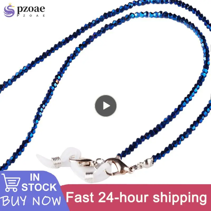 

2/4/6PCS Fashion Handmade Crystal Pearl Necklace Mask Glasses Dual-use Chain Strap Lanyard Earbuds Headphone Jewelry Anti-lost