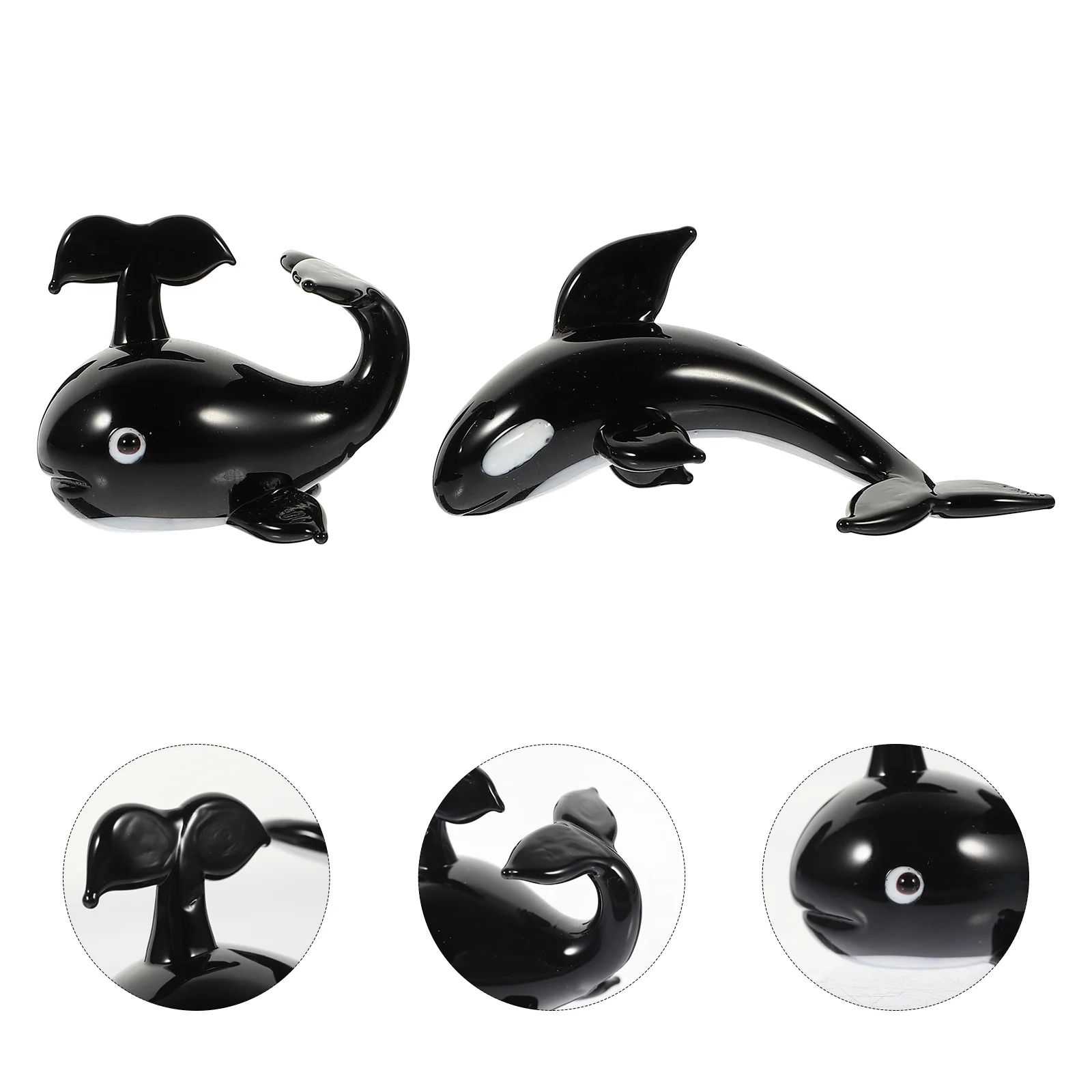 

2pcs Simulation Whale Adornment Delicate Artware Hotel Decoration Home Decor