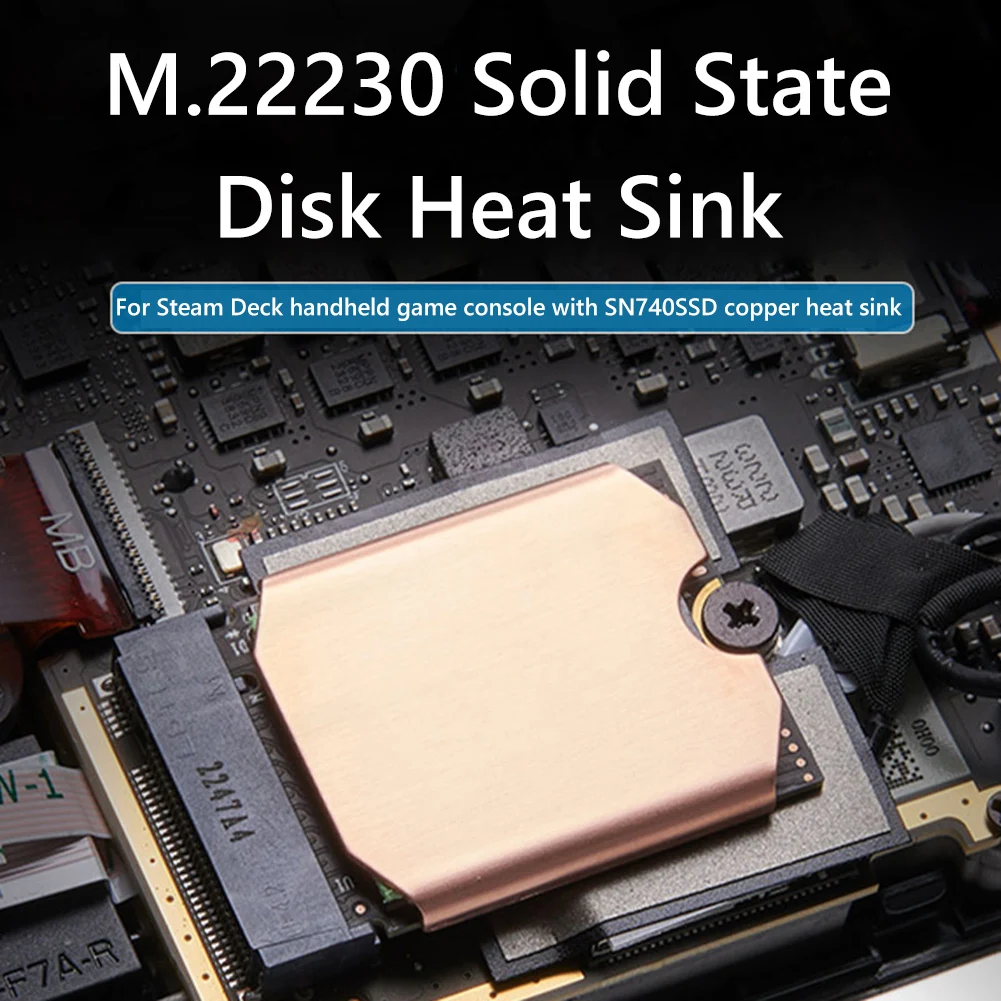 

M. 2 2230 Solid State Drive Heat Sink M2 NVMe For Steam Deck Hard Disk Copper Cooler Heat Sink Game Console SSD Heat Sink