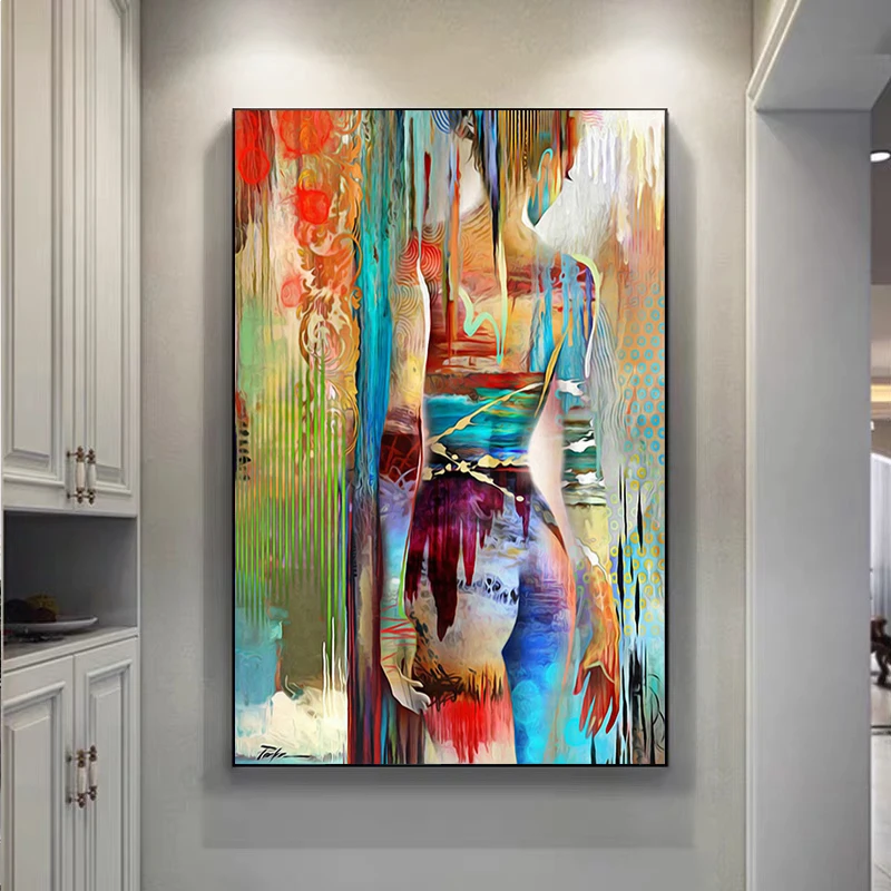 

Abstract Nude Women Portrait Oil Painting on Canvas Posters and Prints Wall Art Picture for Living Room Home Decor No Frame