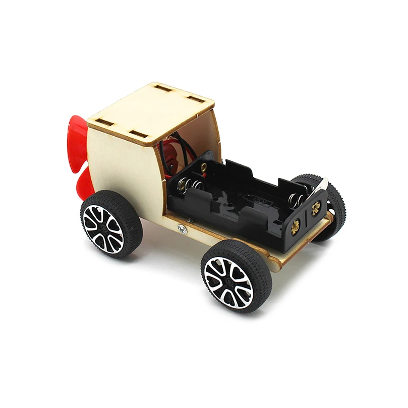 

DIY STEAM 3D Puzzle Wooden Wind-Powered Car Vehicles For Children Toy Gift Student Science Project Experimental Kit