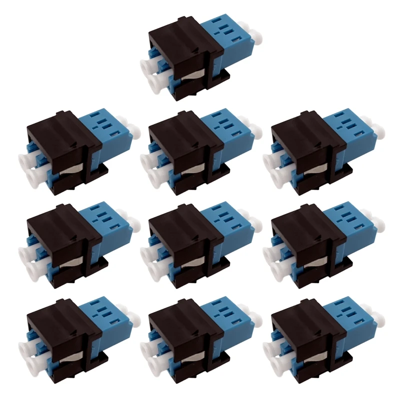 

10pcs/lot Snap Fitting Duplex LC Connector Fiber Keystone Jacks Adapter