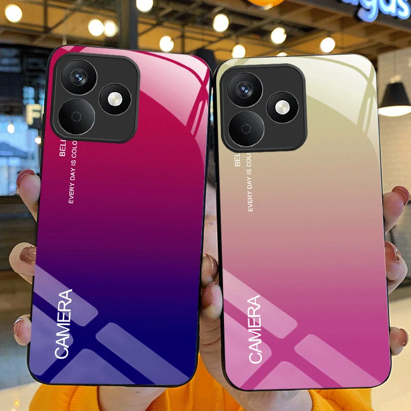 Фото Чехол из закаленного стекла для Honor X8d 4G X6d 5G, защитный чехол с рисунком панды, задняя крышка, чехол-футляр №1