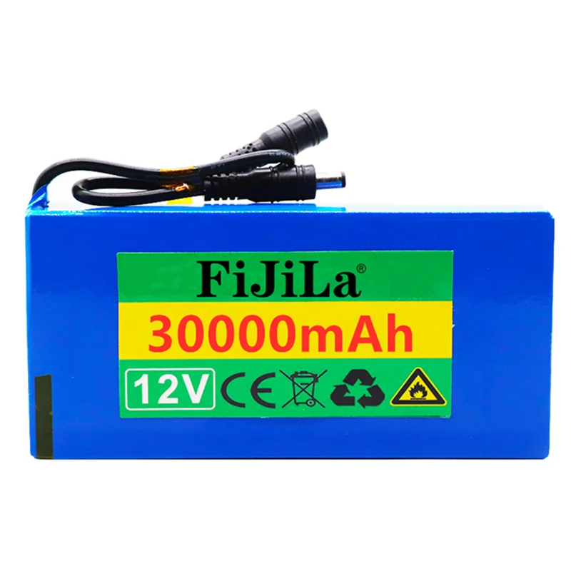 

100% 12v 30000mAh Lithium-ion Rechargeable Battery High Capacity 12.6v 25Ah AC Power Charger With Charging Indicator + Charger