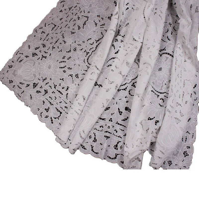 

High-end lace handmade embroidery Tablecloth import Linen Table Cover cloth kitchen Christmas Wedding party home New Year decor