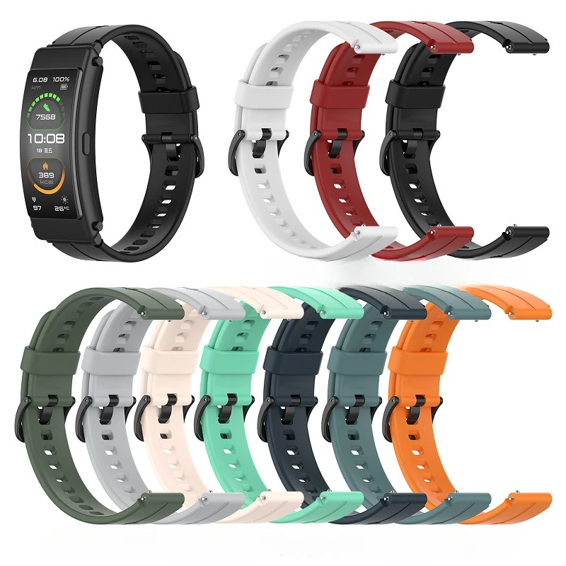 Силиконовый ремешок для часов Huawei Band B7 и B6 B3 мягкий смарт-часов спортивный