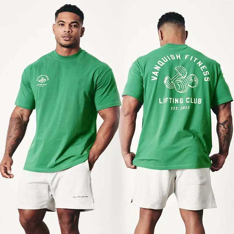 

Gym Men T-Shirts 2023 Summer Fitness Oversized Cotton Women T Shirt High Quality Men's Clothing Graphic Print Short Sleeve Tee