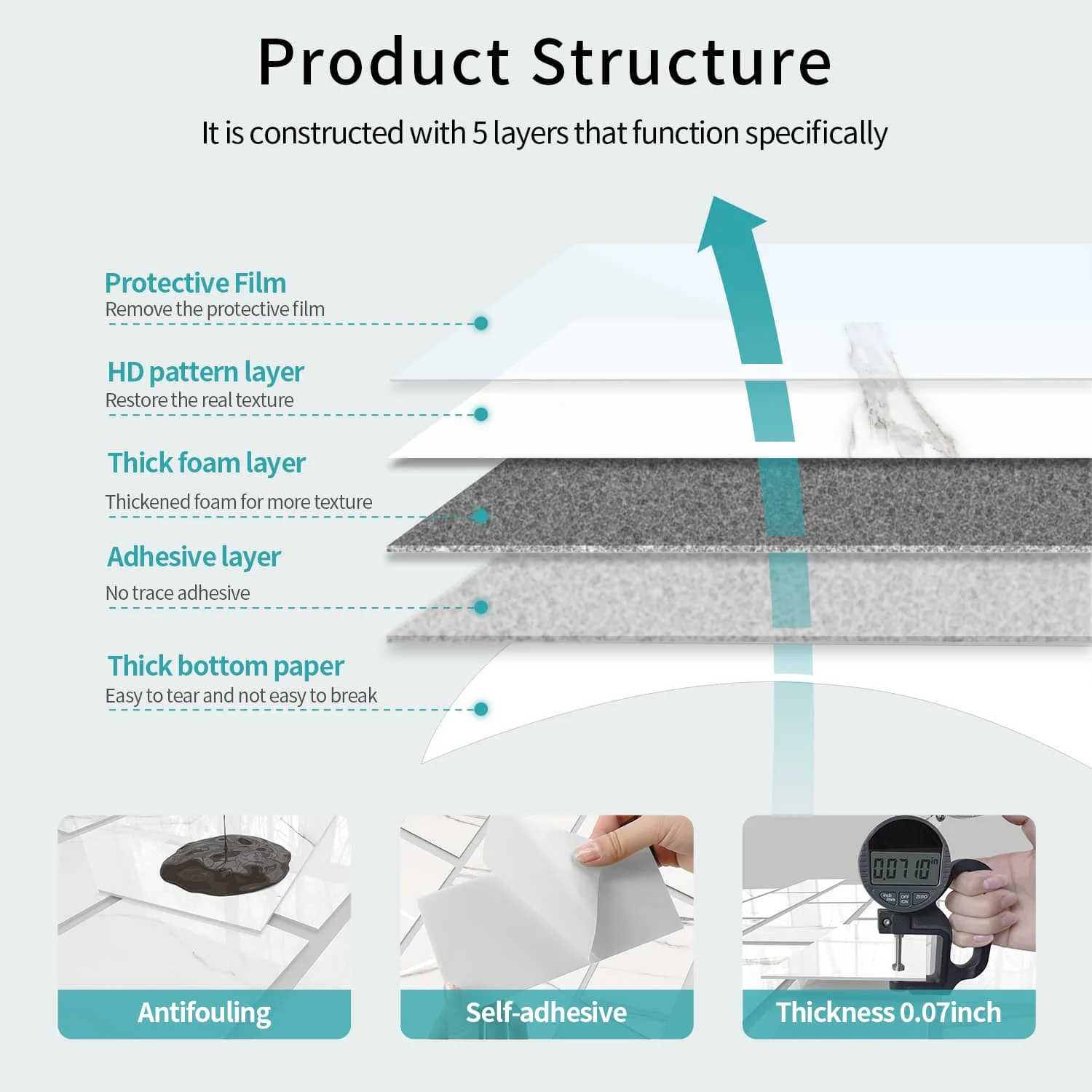 Мраморно-белый кристалл керамическая плитка самоклеящиеся водонепроницаемые